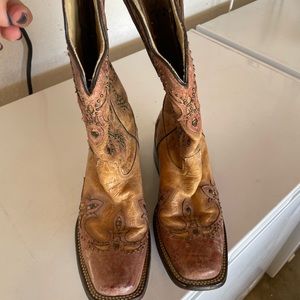 Brown ladies cowboy boots